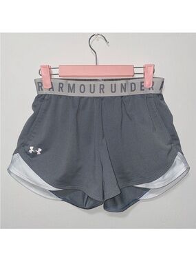 Super Cute Comfy Dark/Light Gray Flared Under Armor Workout Athletic Mini Shorts